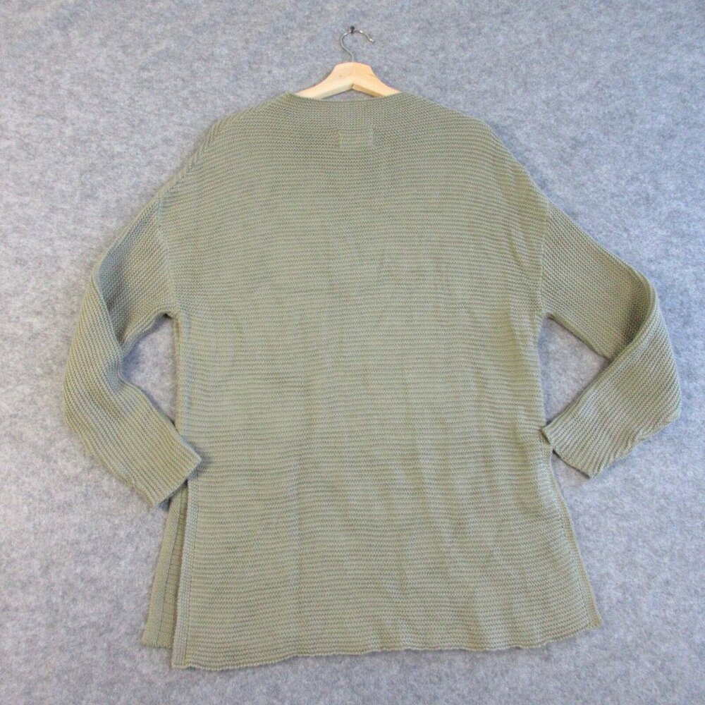 Pact Womens Funnel Neck Sweater Tunic XS Split Hem Organic Cotton Green 440 - Picture 9 of 11